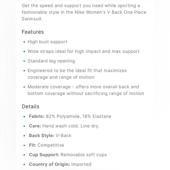 Nike one piece swim suit (XL) - Picture 13 of 13